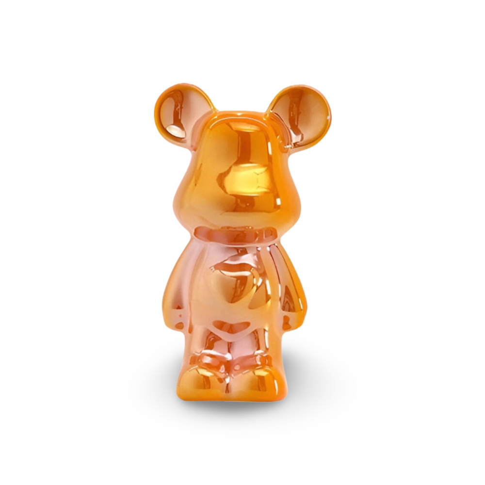 GlossiBear Figur - Färgglad Modern Björkonst Staty