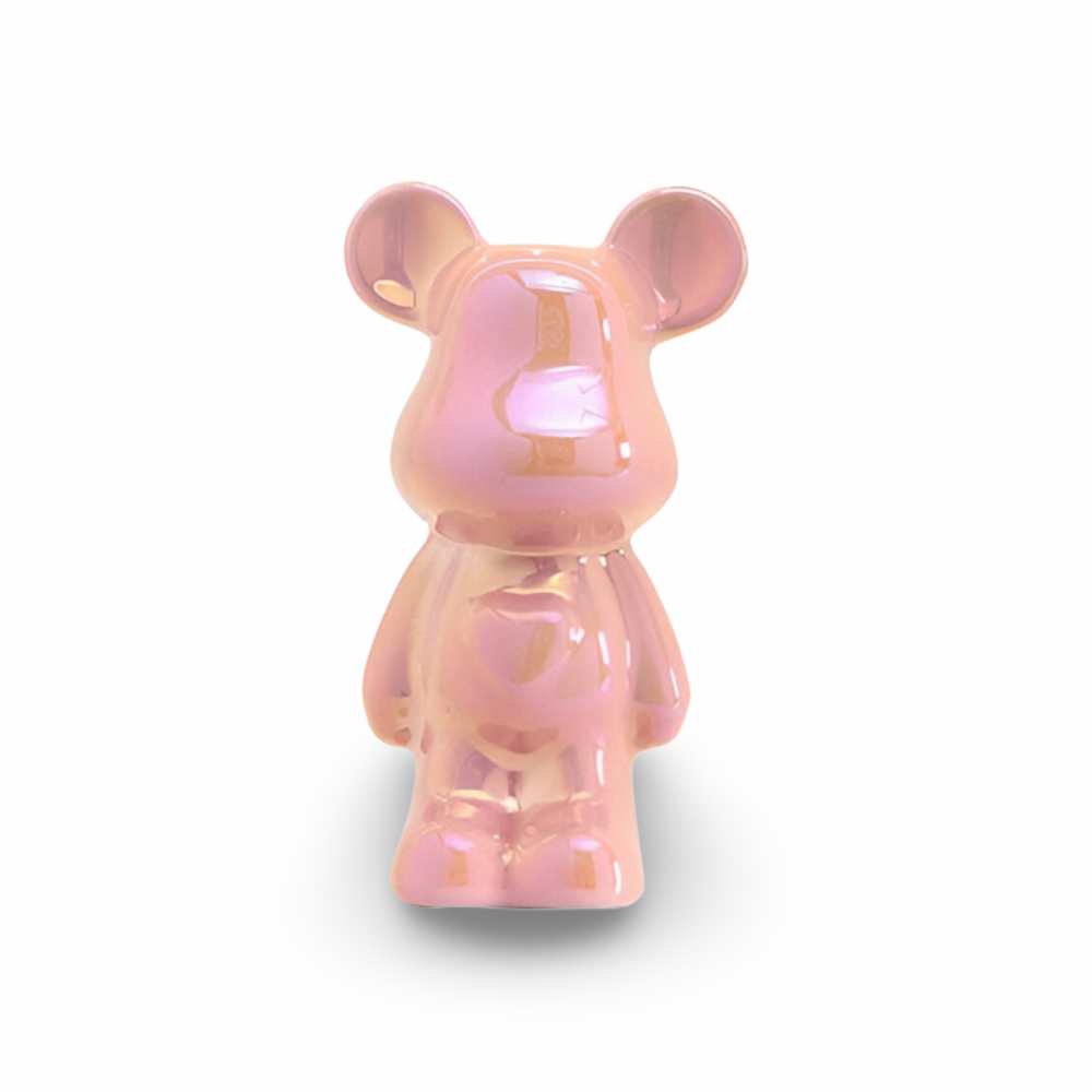 GlossiBear Figur - Färgglad Modern Björkonst Staty