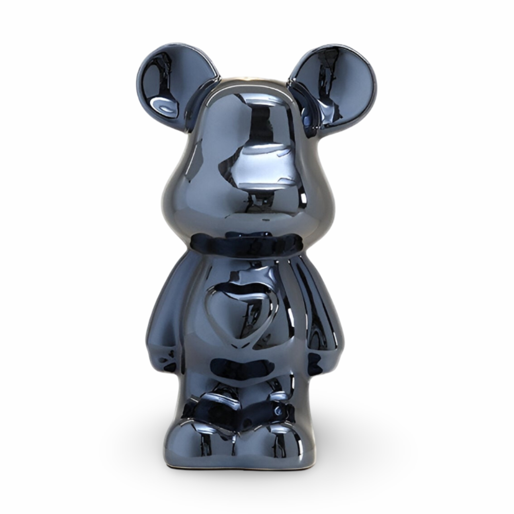 GlossiBear Figur - Färgglad Modern Björkonst Staty