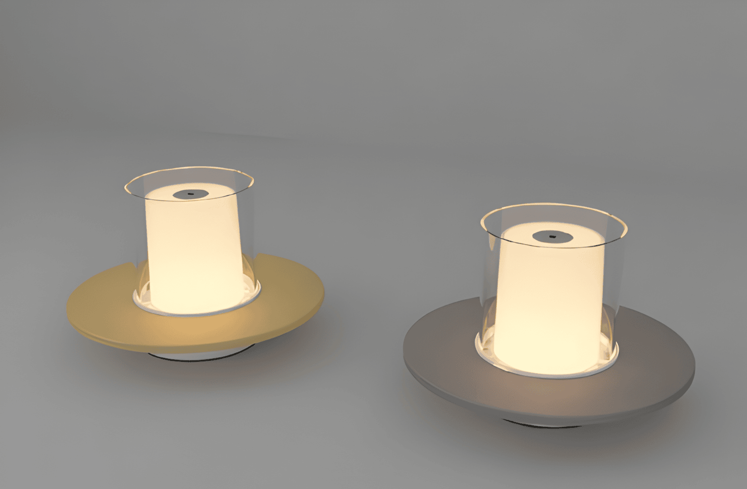 GlowGest Bordslampa - Modern Uppladdningsbar Cylindrisk Ljus LED Skrivbordslampa