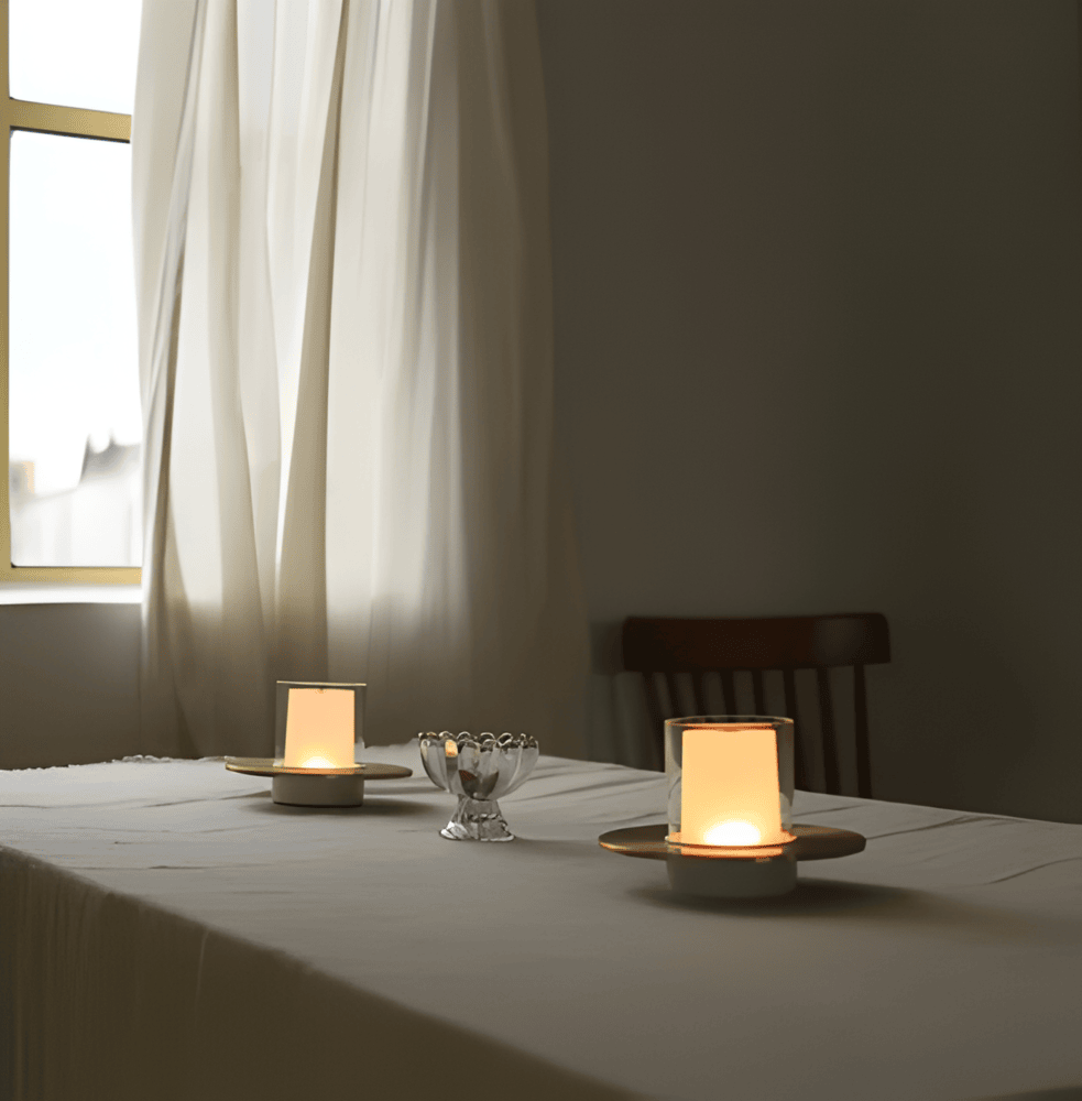 GlowGest Bordslampa - Modern Uppladdningsbar Cylindrisk Ljus LED Skrivbordslampa
