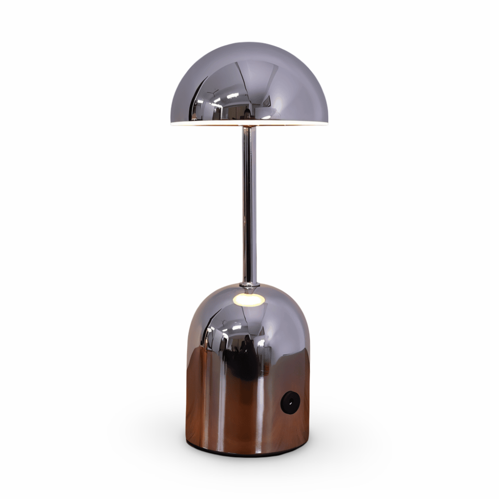 HalfOrb Bordslampa - Elegant Metallisk LED-Lampa med Kupol