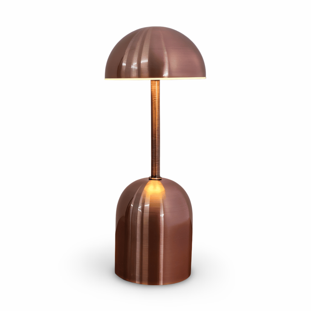 HalfOrb Bordslampa - Elegant Metallisk LED-Lampa med Kupol