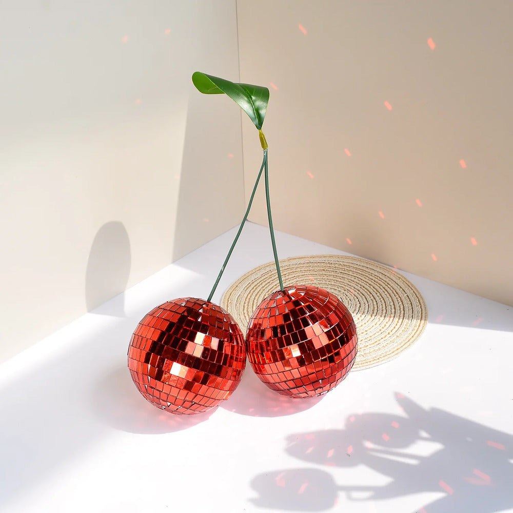Handgjorda Körsbär Disco Kula - Exklusiva Dekorationsornament för Scen och Partystämning