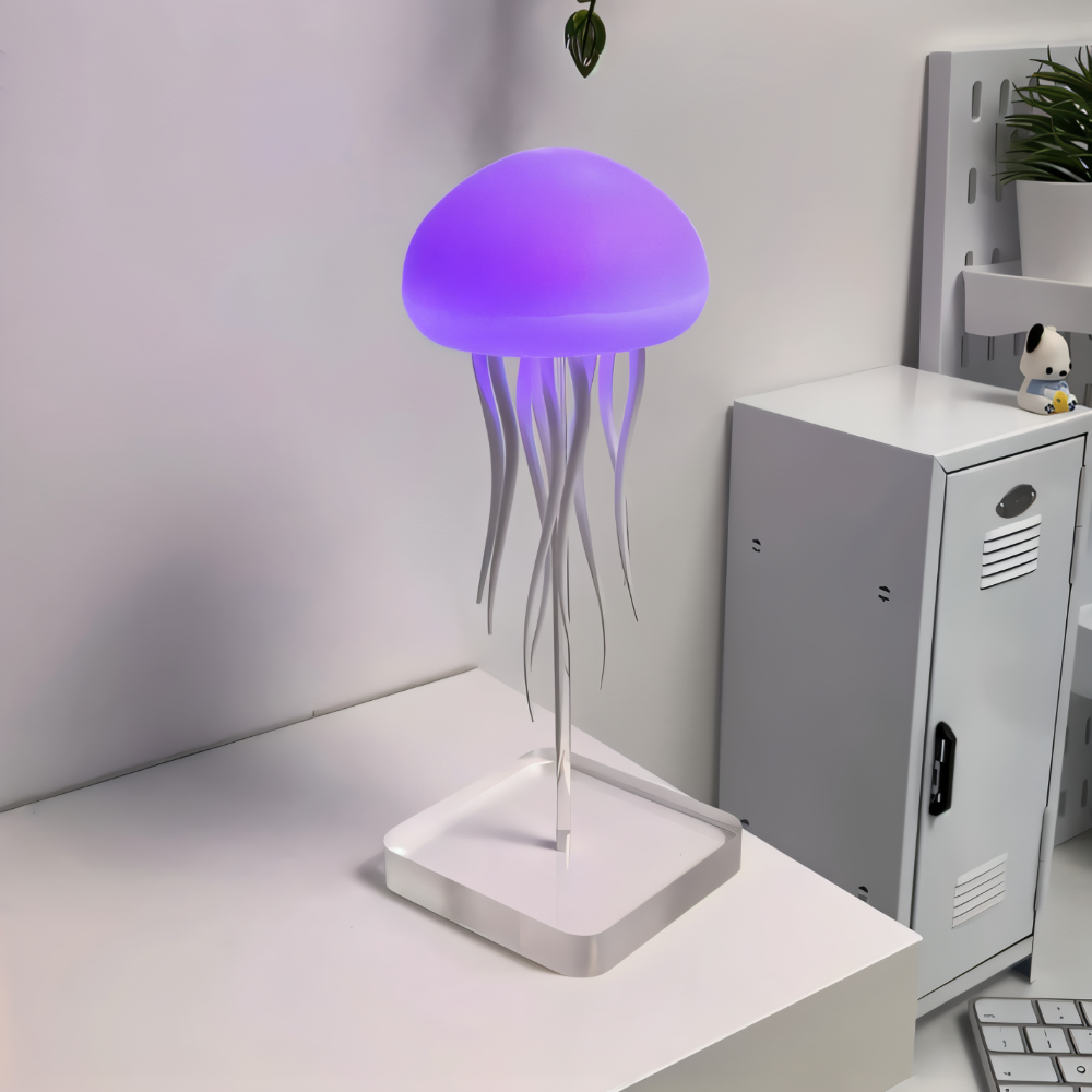 IllumBeats Manet Medusa Bordslampa - Färgskiftande, Röststyrd och Uppladdningsbar Nattlampa