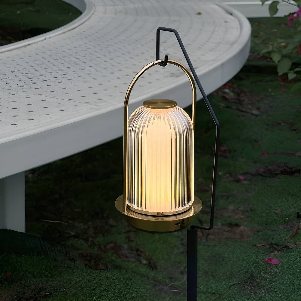 IllumiFlex Bärbar Bordslampa i Akryl - Lampa för cCamping - Lampa med Touch Kontroll