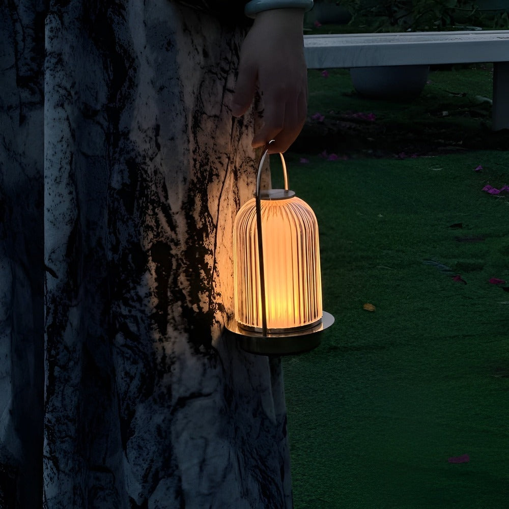 IllumiFlex Bärbar Bordslampa i Akryl - Lampa för cCamping - Lampa med Touch Kontroll
