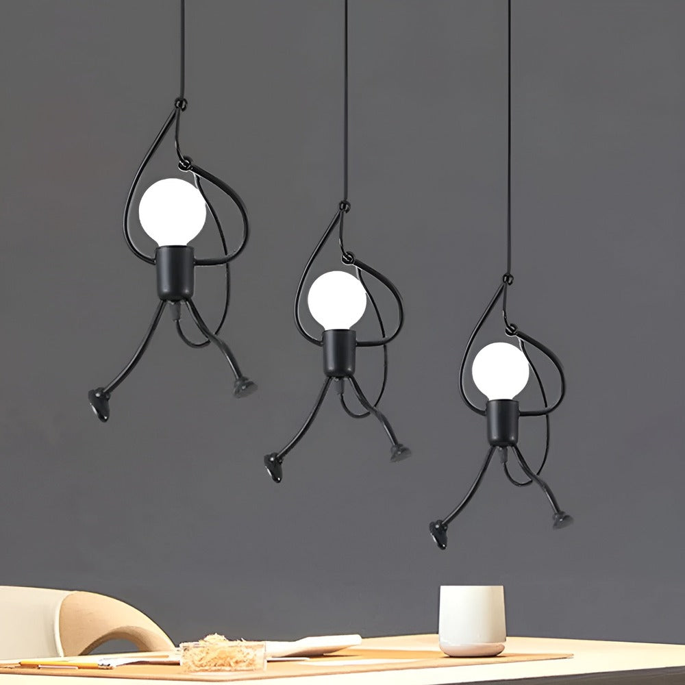 Iron-Man-lampa - E27-Pendellampa i Järn för Udda Heminredning