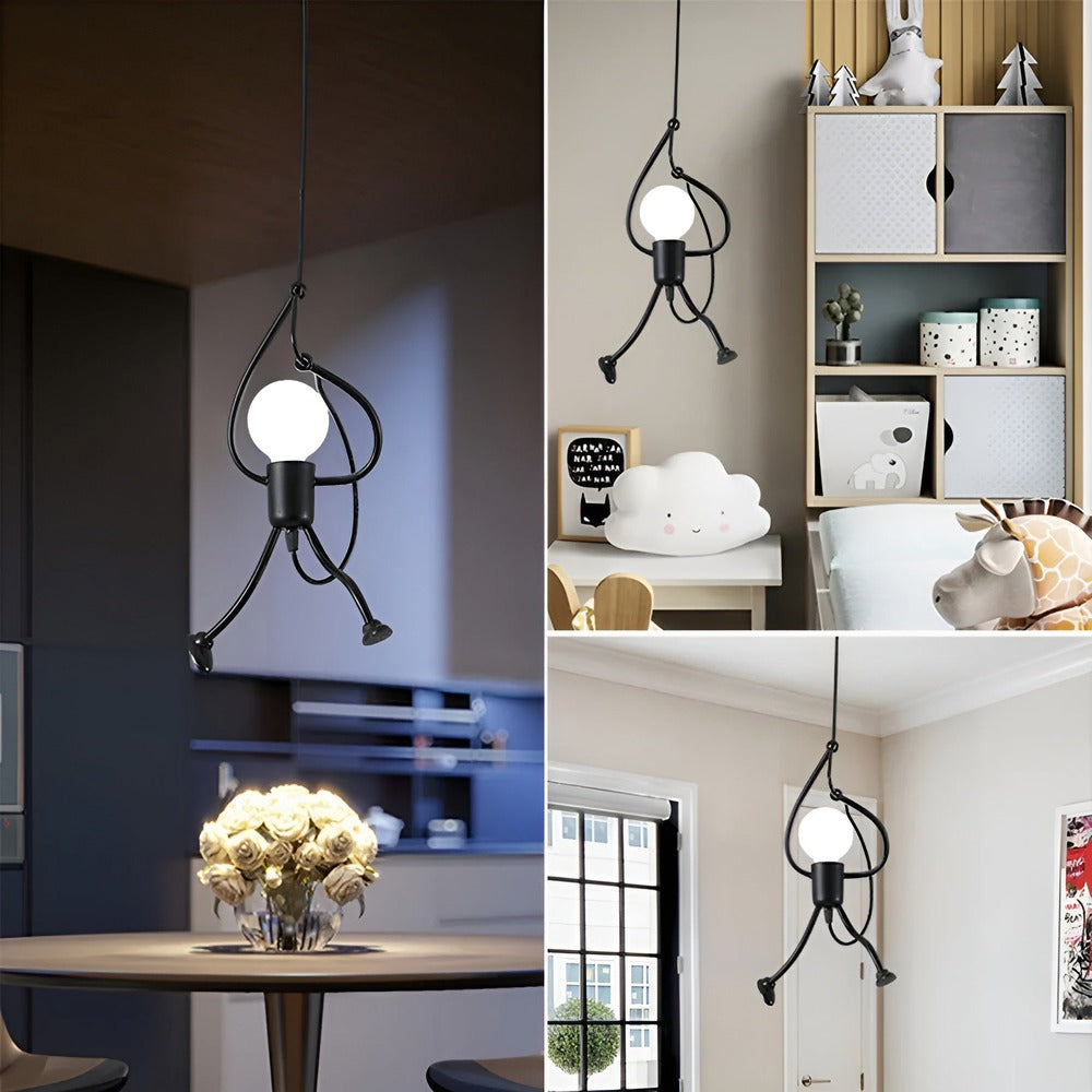Iron-Man-lampa - E27-Pendellampa i Järn för Udda Heminredning