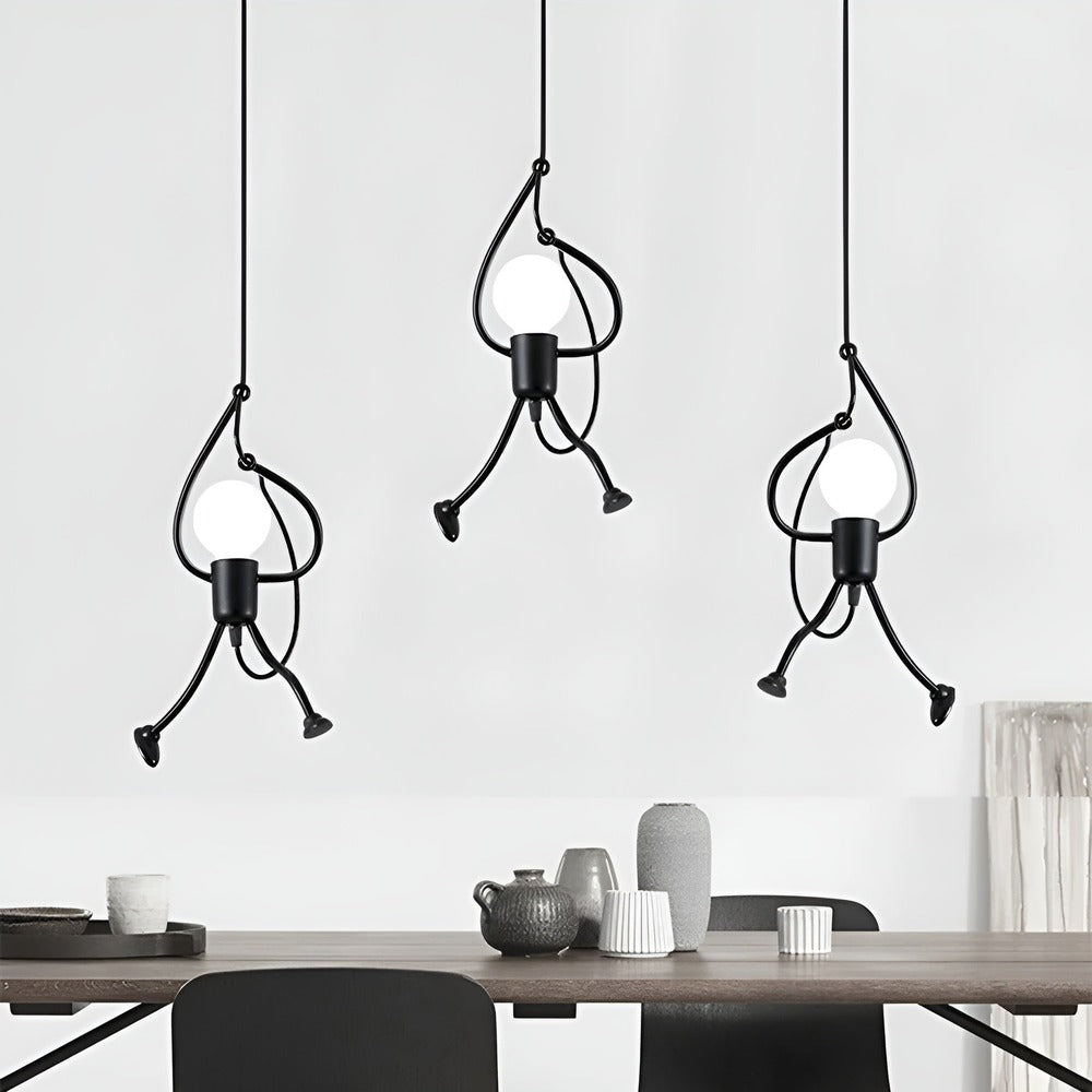 Iron-Man-lampa - E27-Pendellampa i Järn för Udda Heminredning