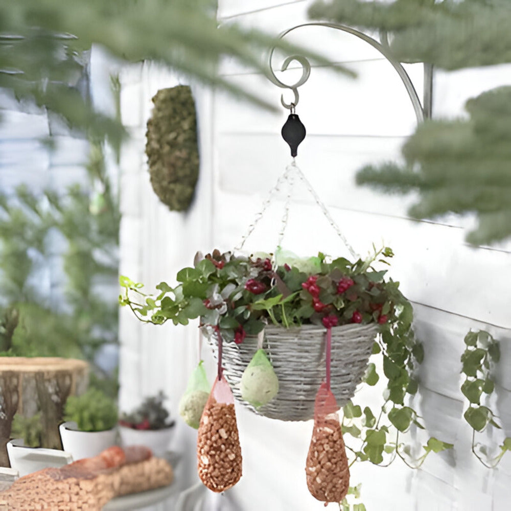 Justerbar Växtrulle med Snöre för Inomhus- och Utomhusbruk