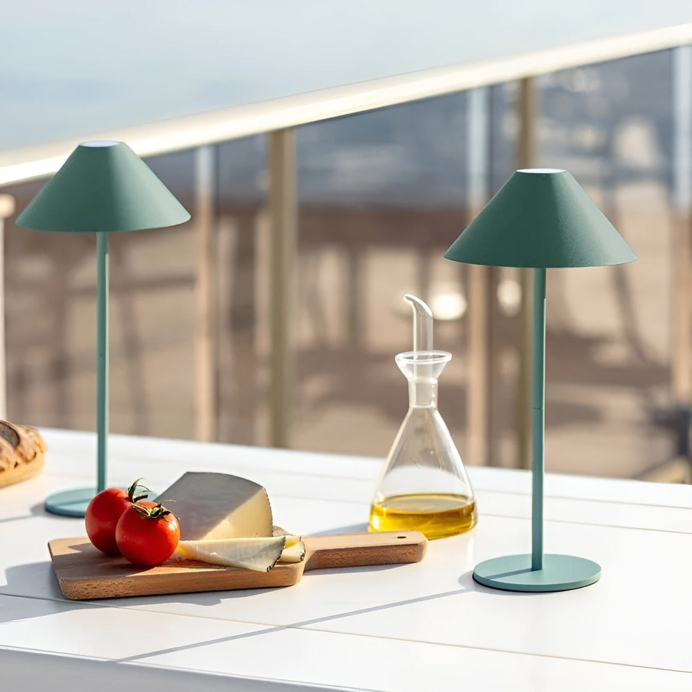 LumiLuxe - Dimbar Nordic Cone LED-bordslampa med Touchkontroll