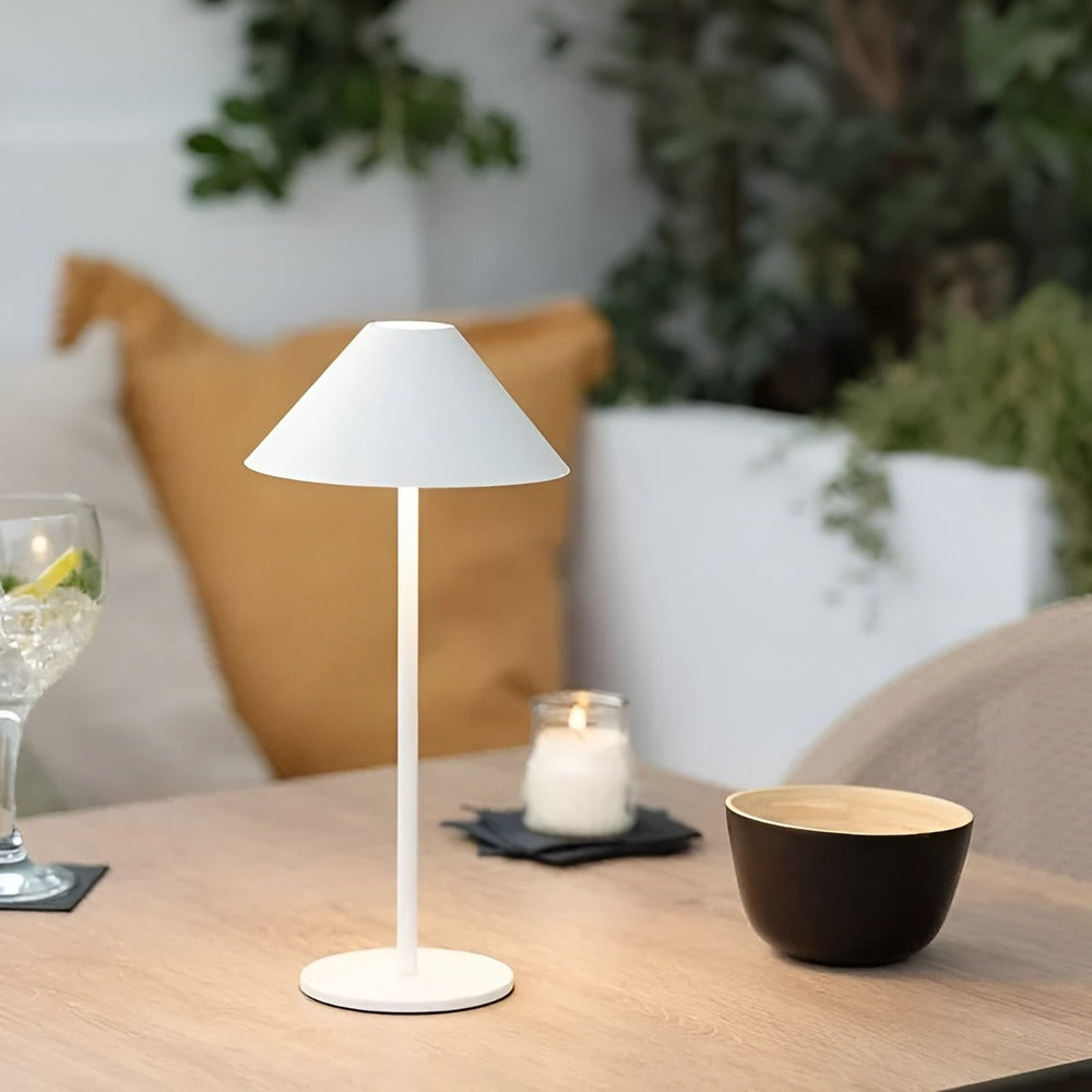 LumiLuxe - Dimbar Nordic Cone LED-bordslampa med Touchkontroll