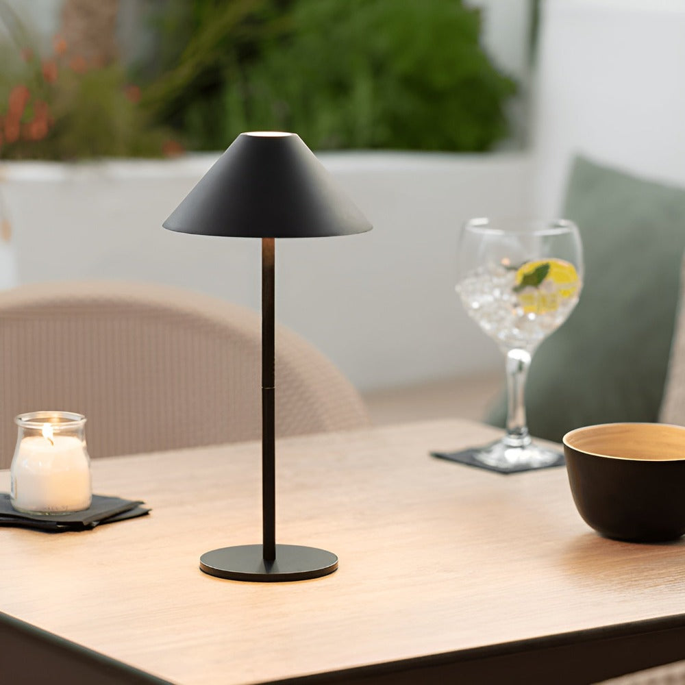 LumiLuxe - Dimbar Nordic Cone LED-bordslampa med Touchkontroll