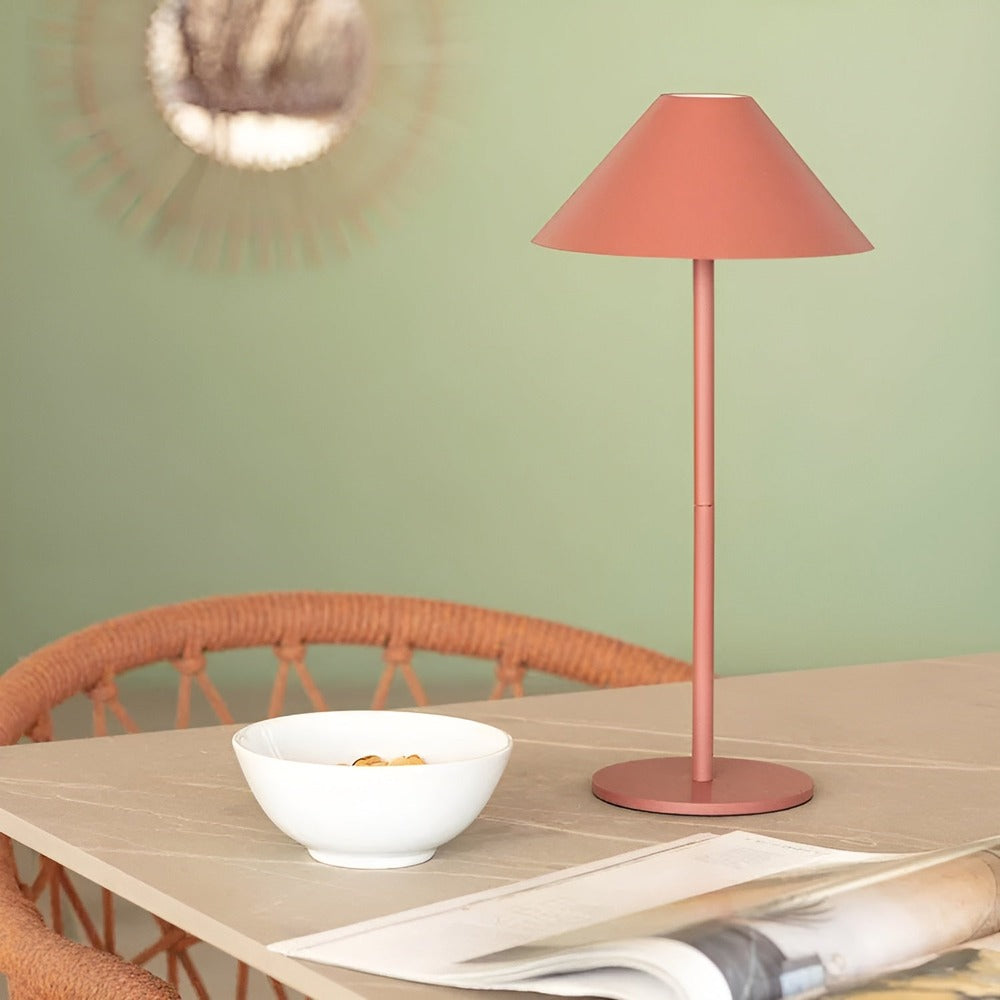 LumiLuxe - Dimbar Nordic Cone LED-bordslampa med Touchkontroll