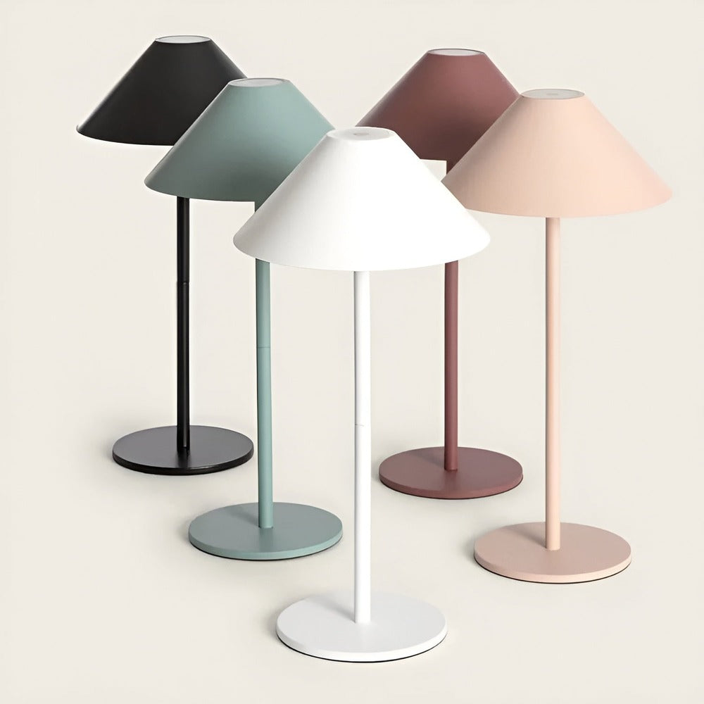 LumiLuxe - Dimbar Nordic Cone LED-bordslampa med Touchkontroll