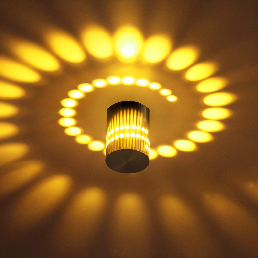 LuminBlast Vägglampa - Cylindrisk Vägglampa - Färgglada Spiralformade Vägglampor LED