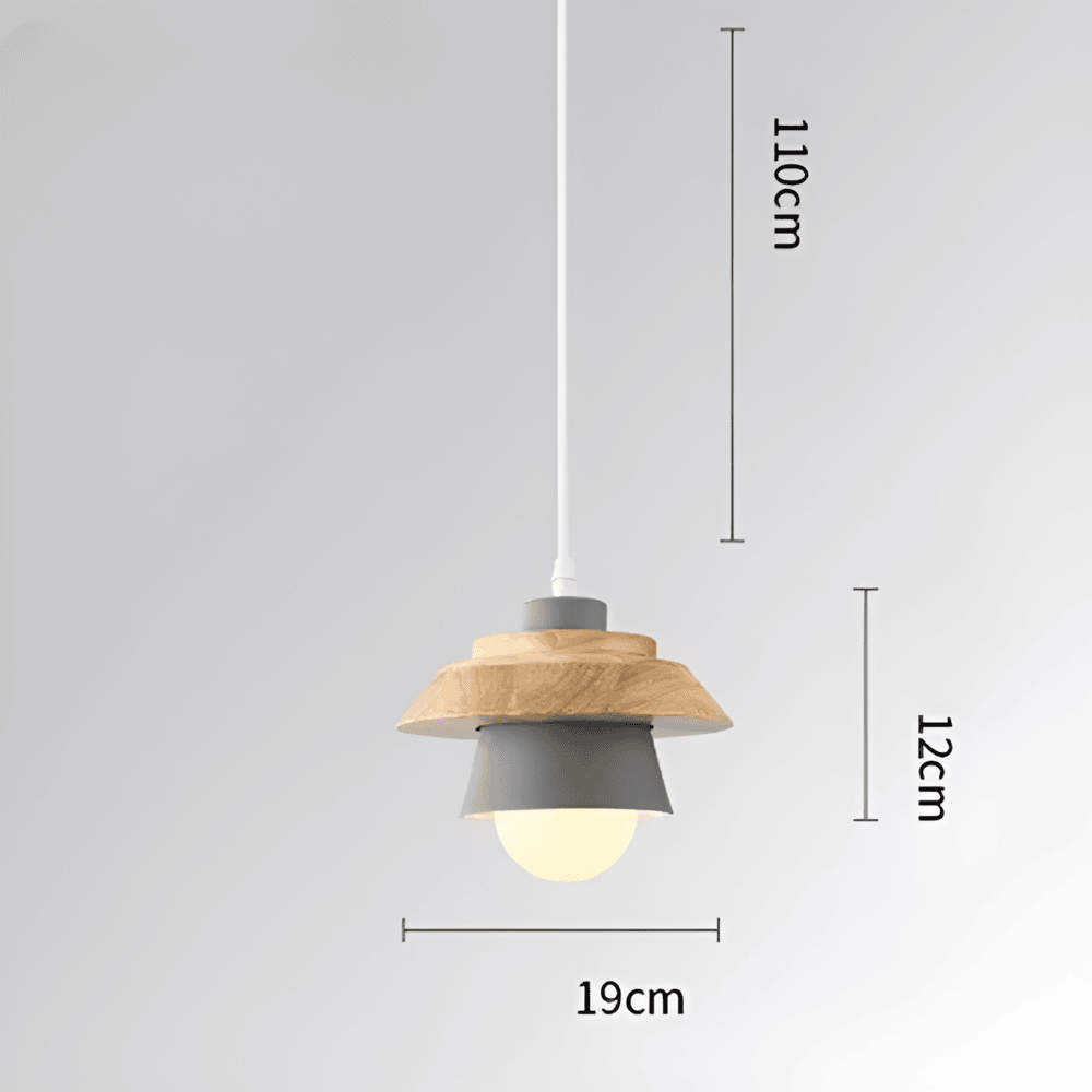 LuminLoft Taklampor - Minimalistiska Macaron-Pendellampor av Trä