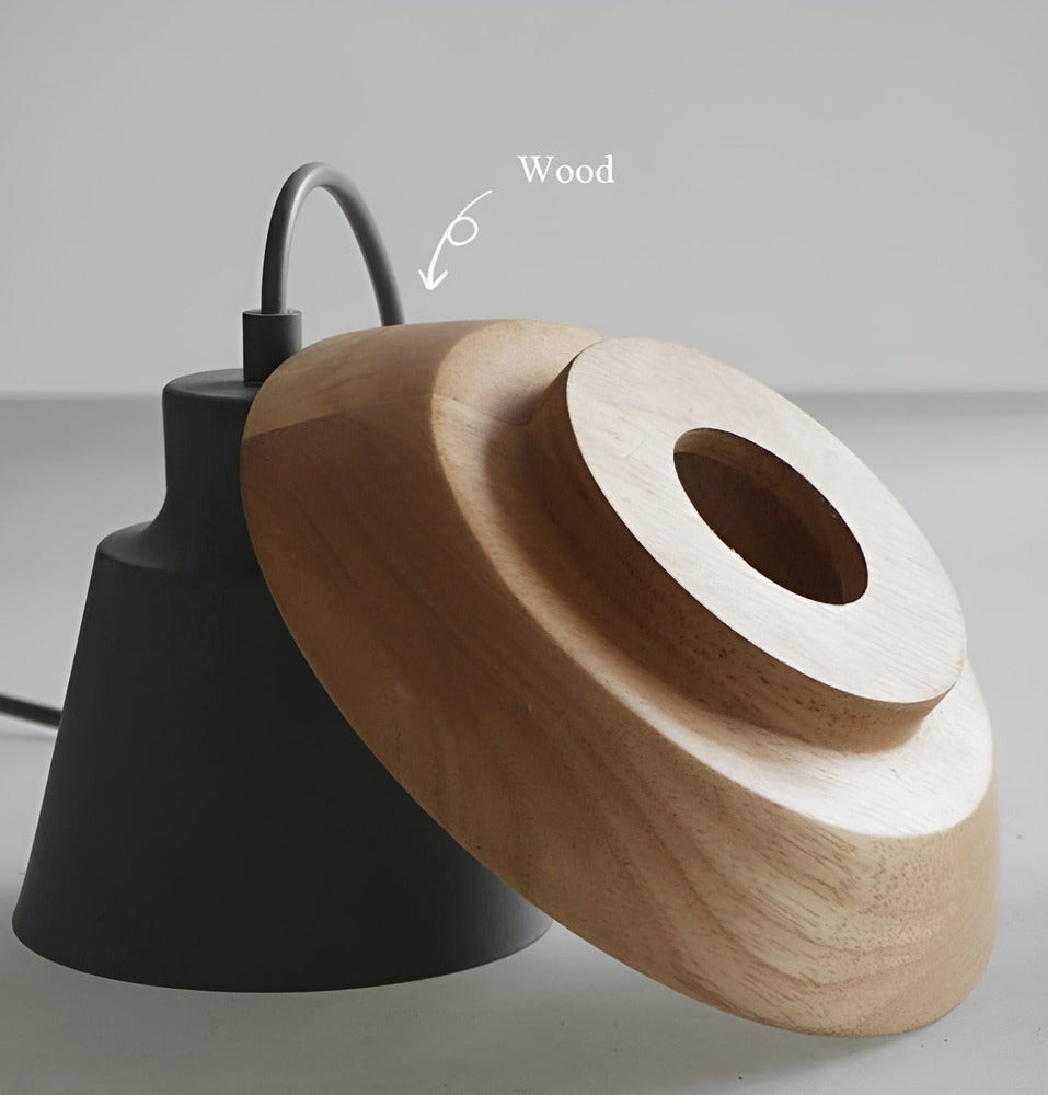 LuminLoft Taklampor - Minimalistiska Macaron-Pendellampor av Trä