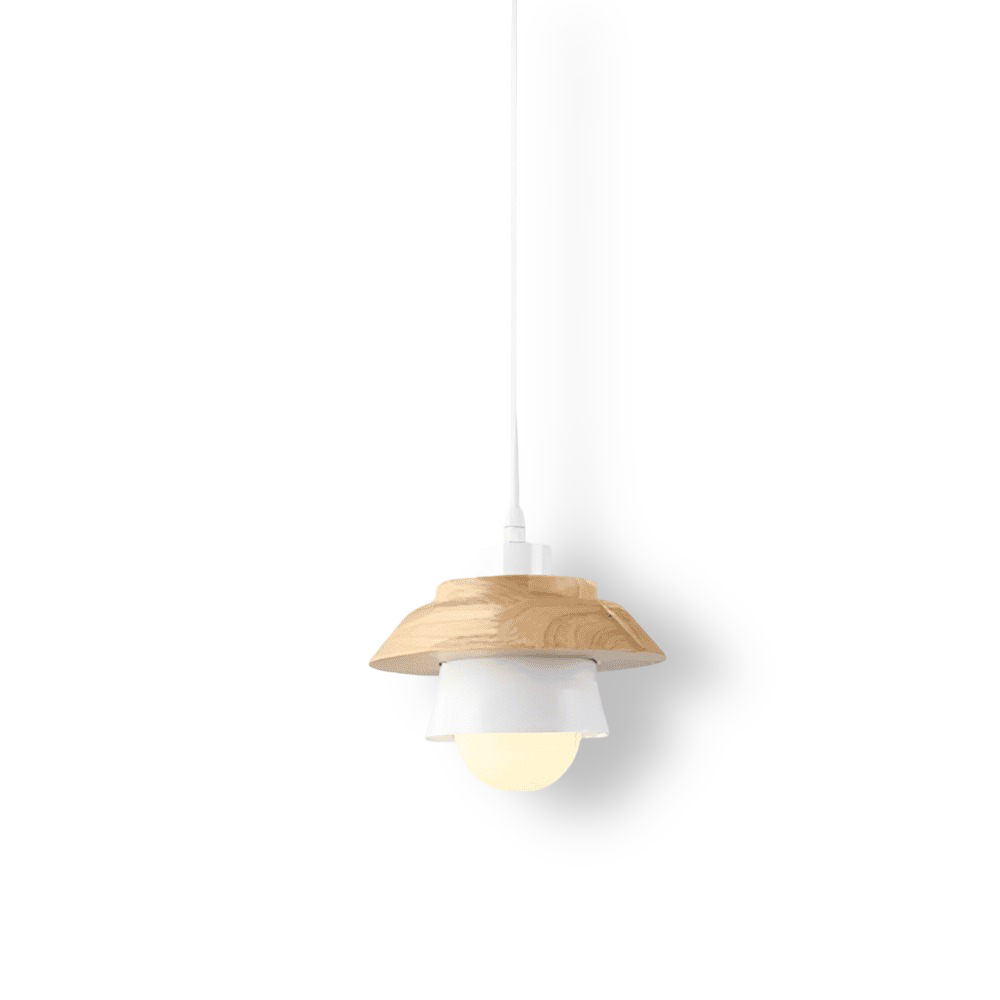 LuminLoft Taklampor - Minimalistiska Macaron-Pendellampor av Trä