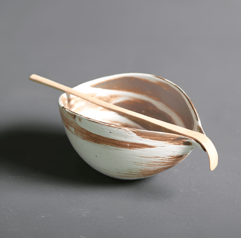 Matcha-set i keramik och bambu – 4 delar – japanskt te-set med tillbehör