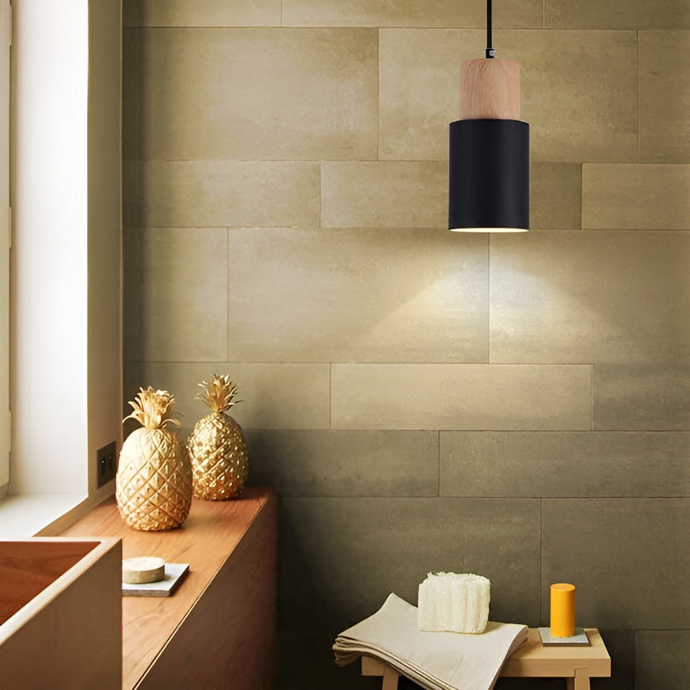 MiniCylinder taklampa - Minimalistisk Makronpendel i Aluminium