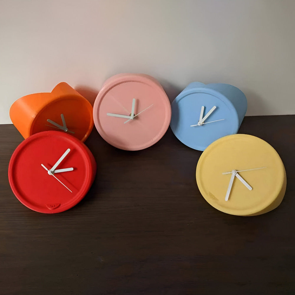 Minimalistisk hörnväggsklocka 30 cm – Ljudlös, modern för sovrum och vardagsrum – Dopamine Decor