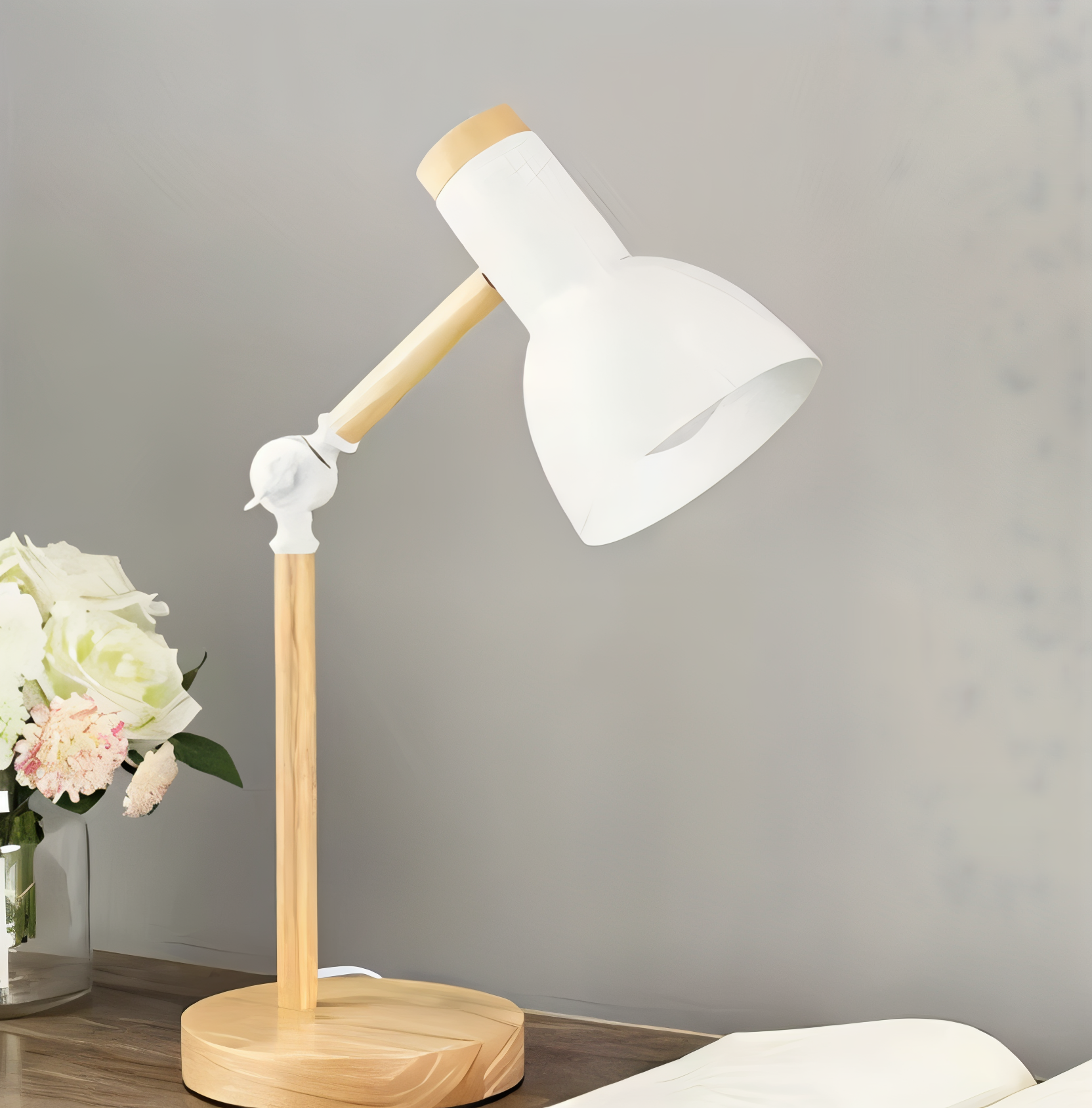 Nordelux Bordslampa - Färgglad Macaron LED Justerbar Skrivbordslampa i Trä