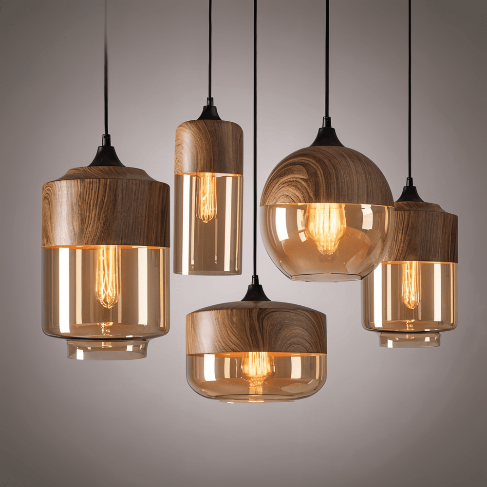Nordic Gleam - Moderna Loftpendlar i Retroglas