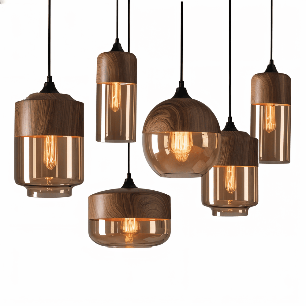 Nordic Gleam - Moderna Loftpendlar i Retroglas