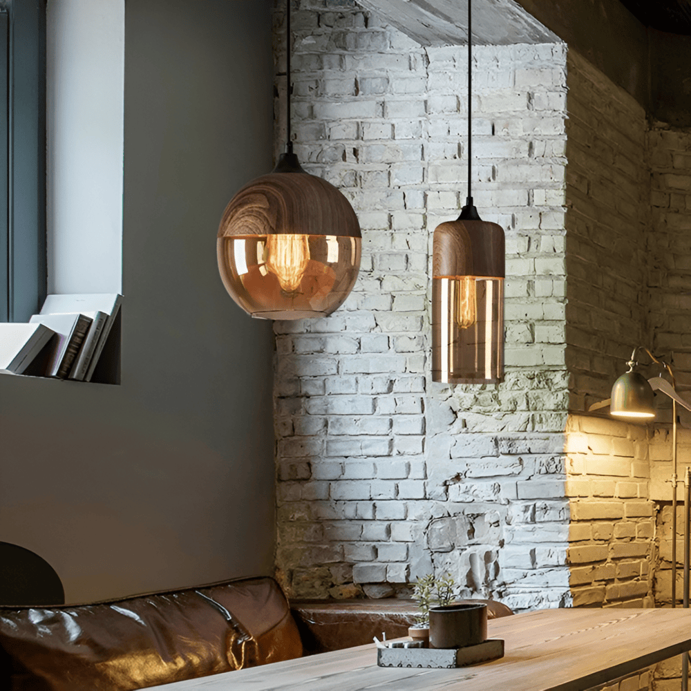 Nordic Gleam - Moderna Loftpendlar i Retroglas