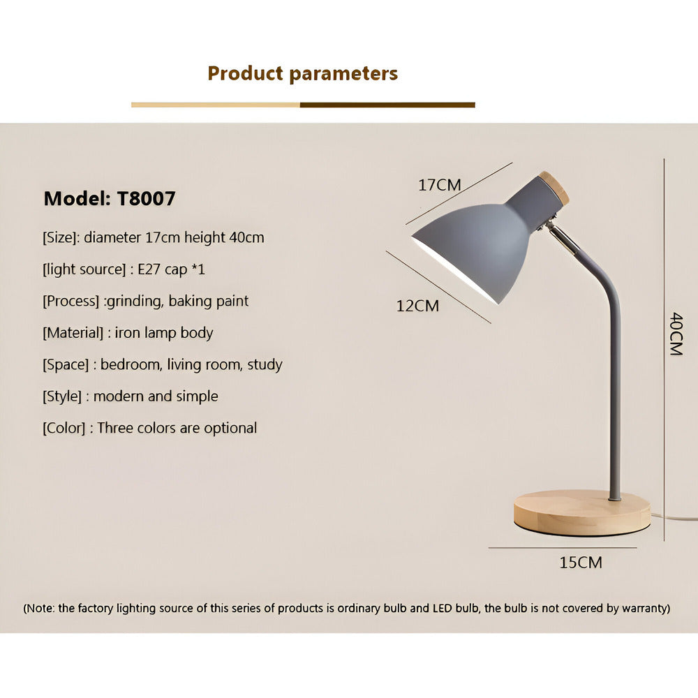 Nordisk Inspirerad Justerbar LED Bordslampa för Inredning – Ögonvänlig Belysning för Läsning och Vardagsrum