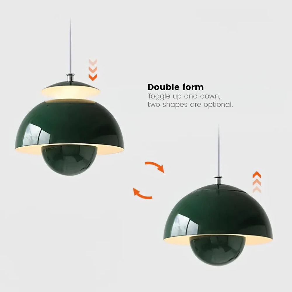 Nordisk metallpendellampa 25 cm – nordisk design, blommform, retrostil