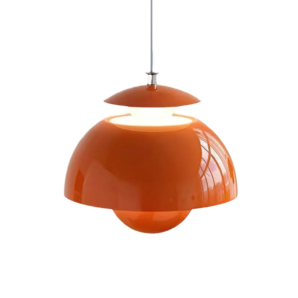 Nordisk metallpendellampa 25 cm – nordisk design, blommform, retrostil