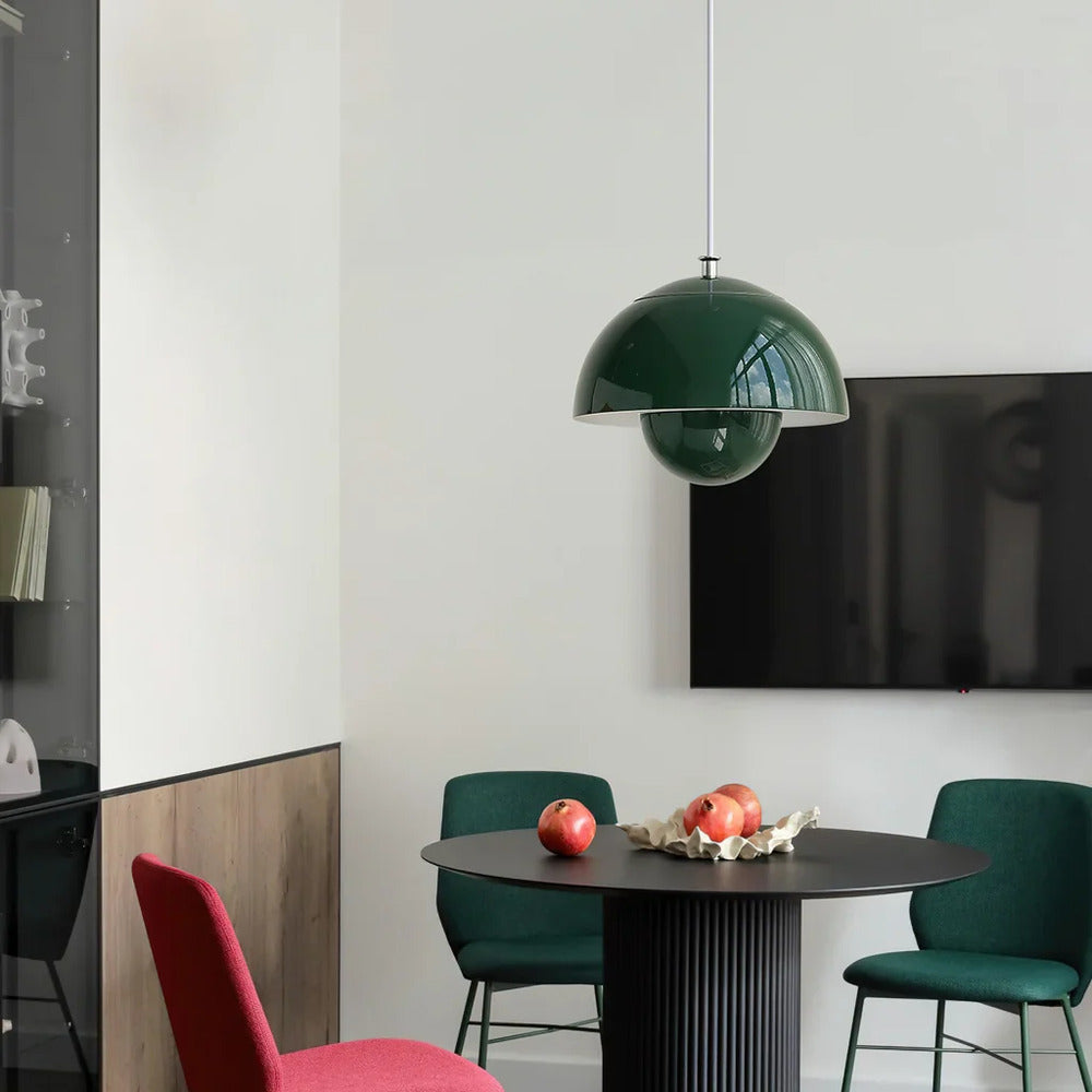 Nordisk metallpendellampa 25 cm – nordisk design, blommform, retrostil