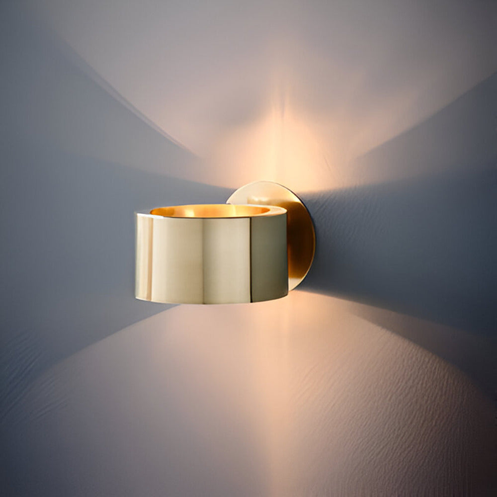 Nutida Guld Trommellampa - Minimalistisk Design med 1 Glödlampa