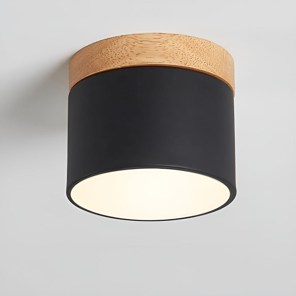 PastelGlow Cylinderlampa - Vintage Flush Mount Taklampa