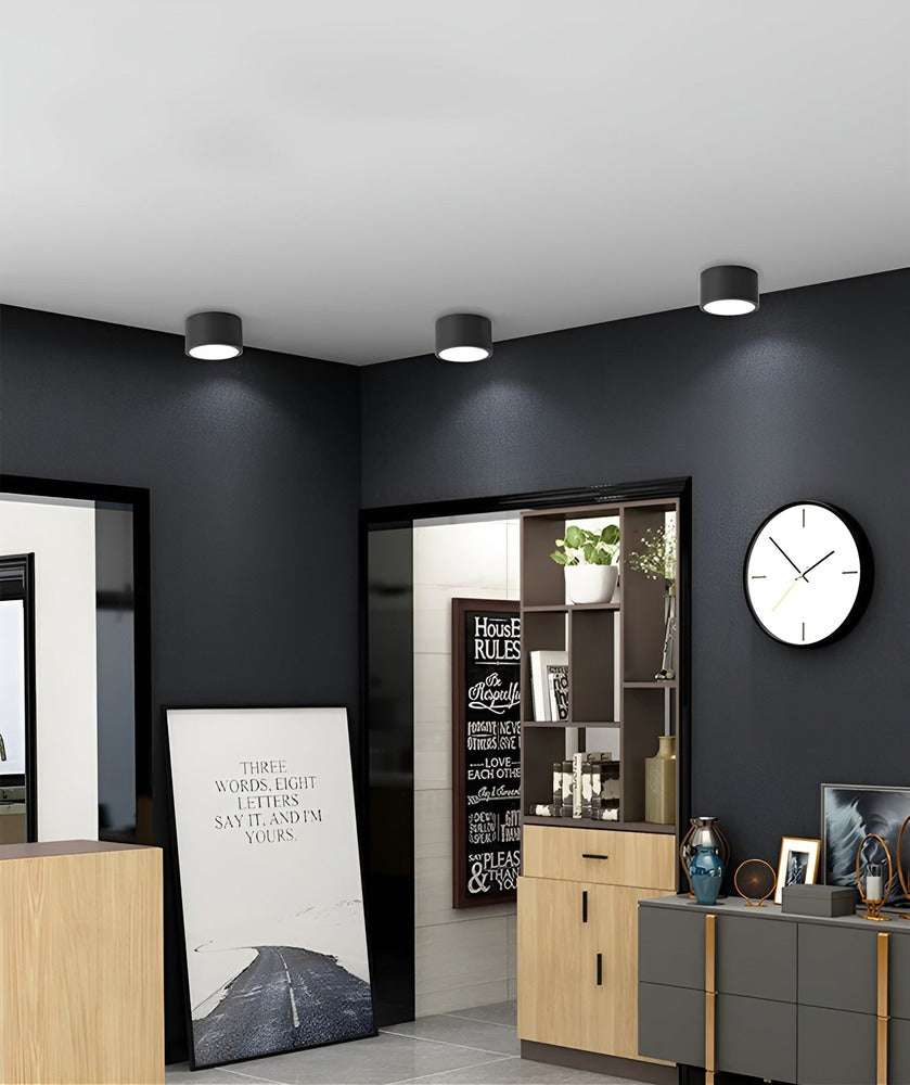 PastelGlow Cylinderlampa - Vintage Flush Mount Taklampa