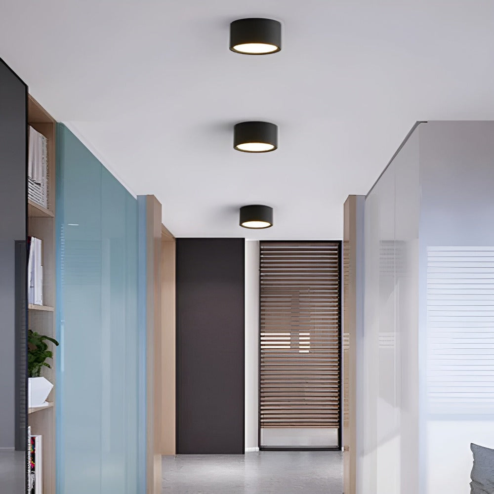 PastelGlow Cylinderlampa - Vintage Flush Mount Taklampa