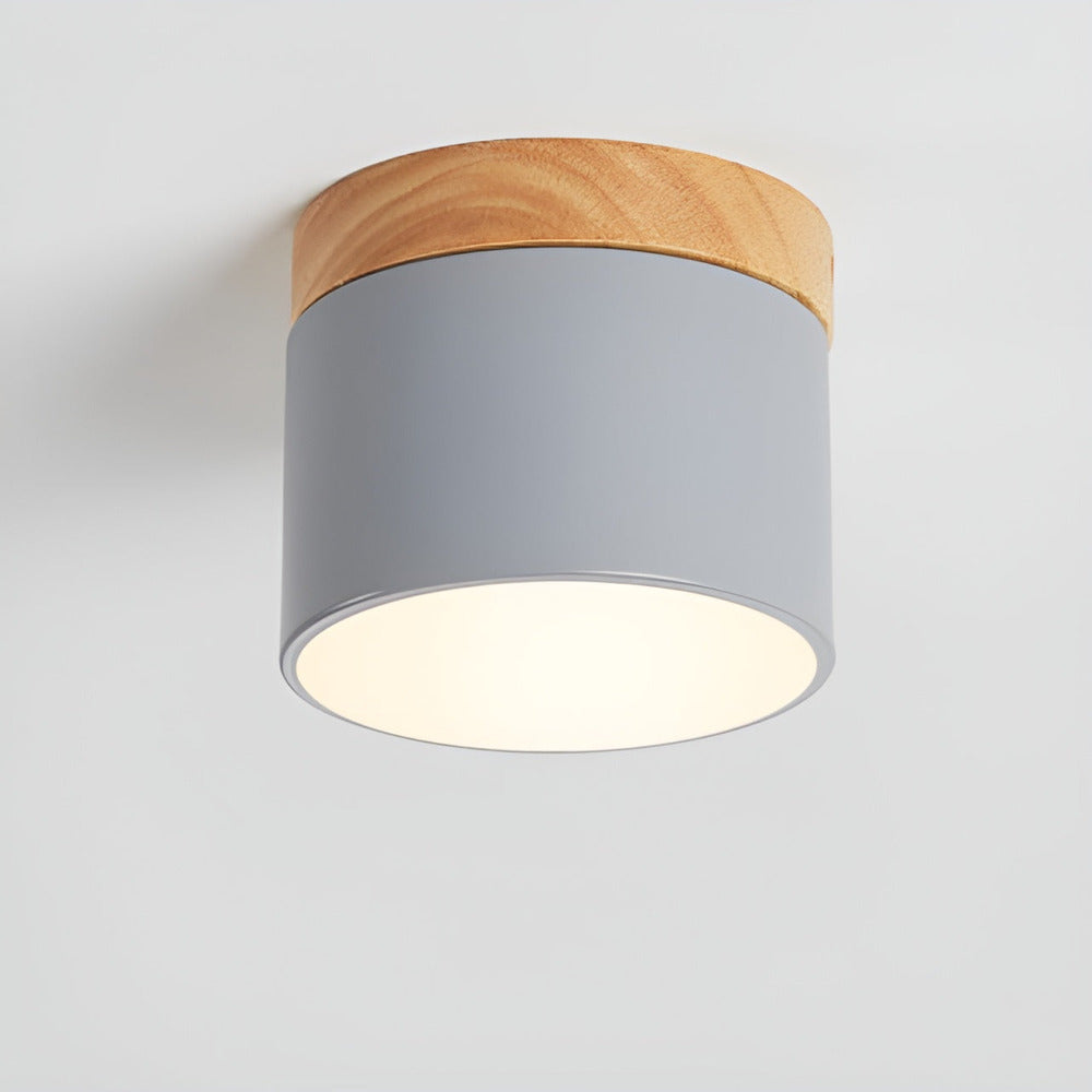 PastelGlow Cylinderlampa - Vintage Flush Mount Taklampa