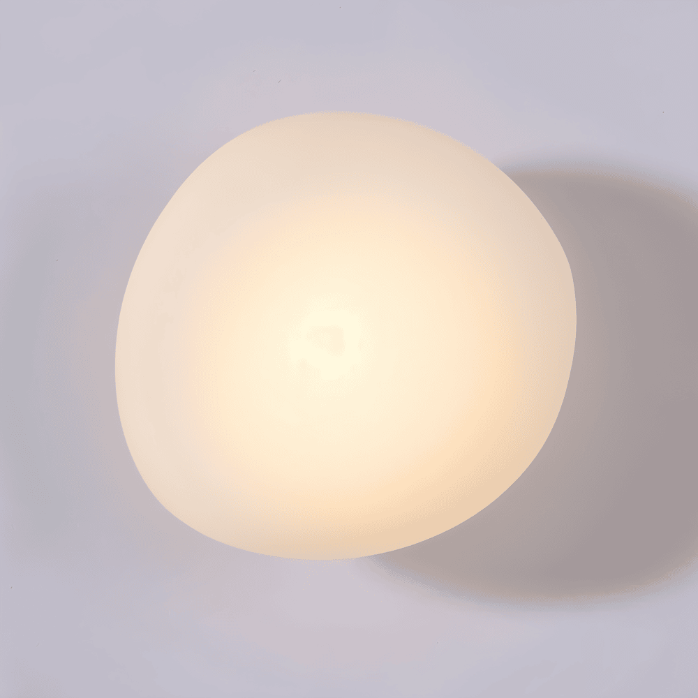 PebbleHue WallLight - Lysande LED-Vägglampa av Glas i Nordisk Stil