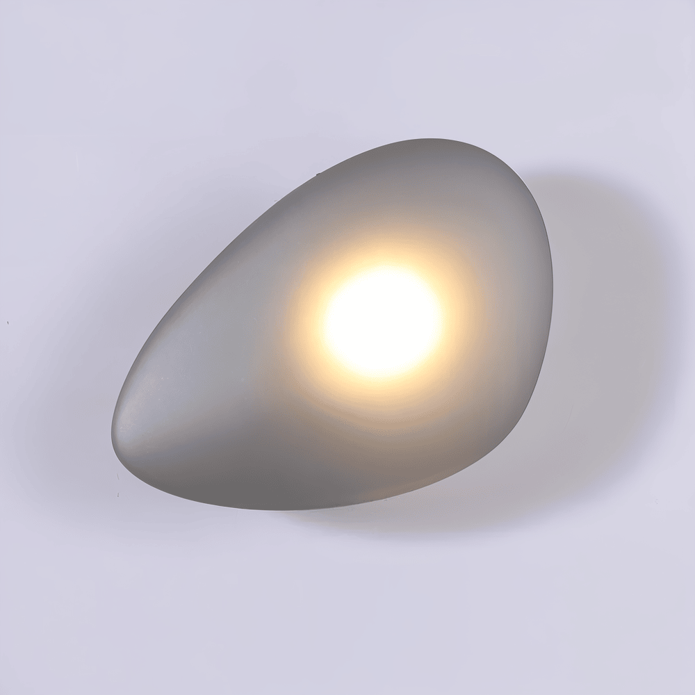 PebbleHue WallLight - Lysande LED-Vägglampa av Glas i Nordisk Stil