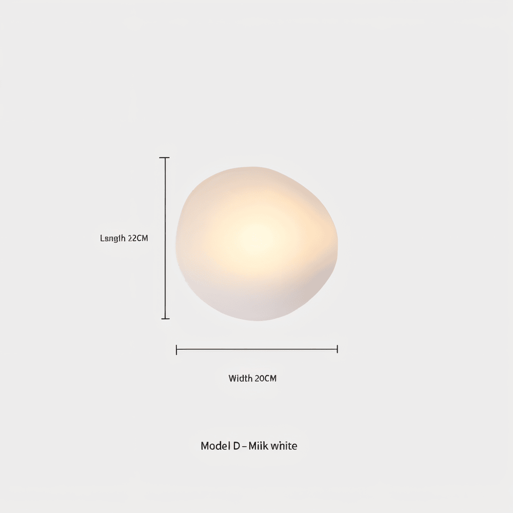PebbleHue WallLight - Lysande LED-Vägglampa av Glas i Nordisk Stil