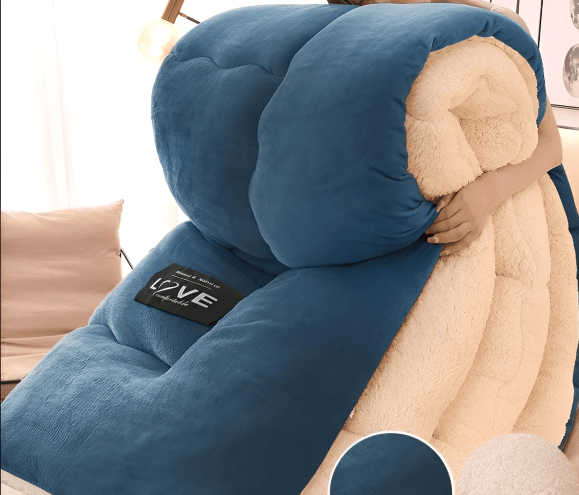PlushFluff Påslakan - Mjukt Tjockt Påslakan i Ulltyg för Vinterbruk