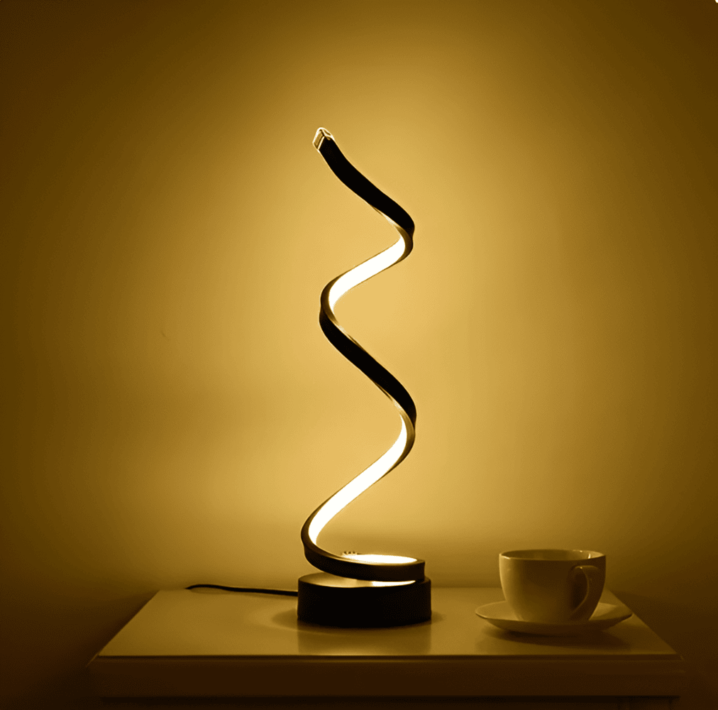 Radiant Curve - Spiralformad LED-Bordslampa med Touchkontroll