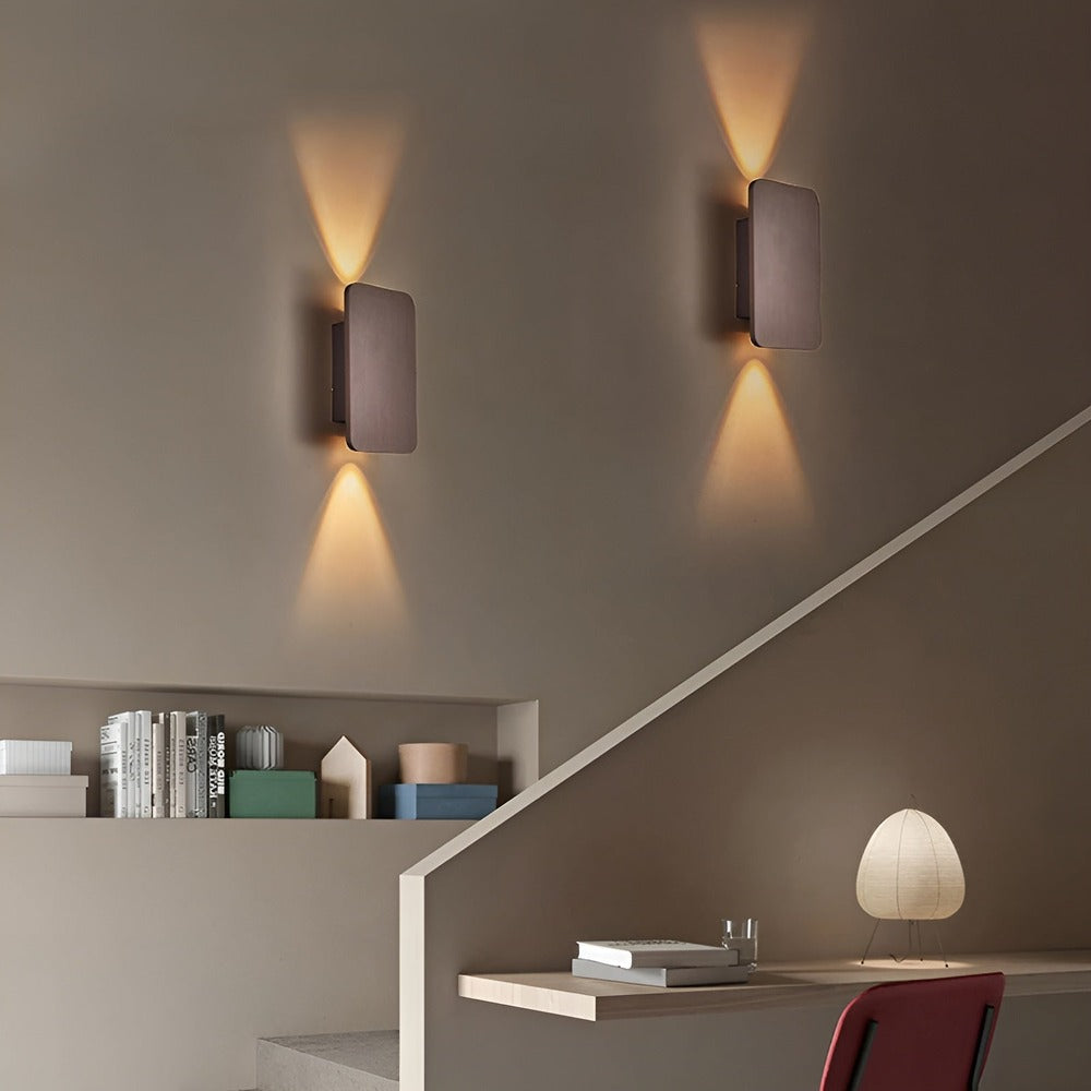 Mini Rektangulär LED-Vägglampa - Minimalistisk Vägglampa - Infälld Vägglampa