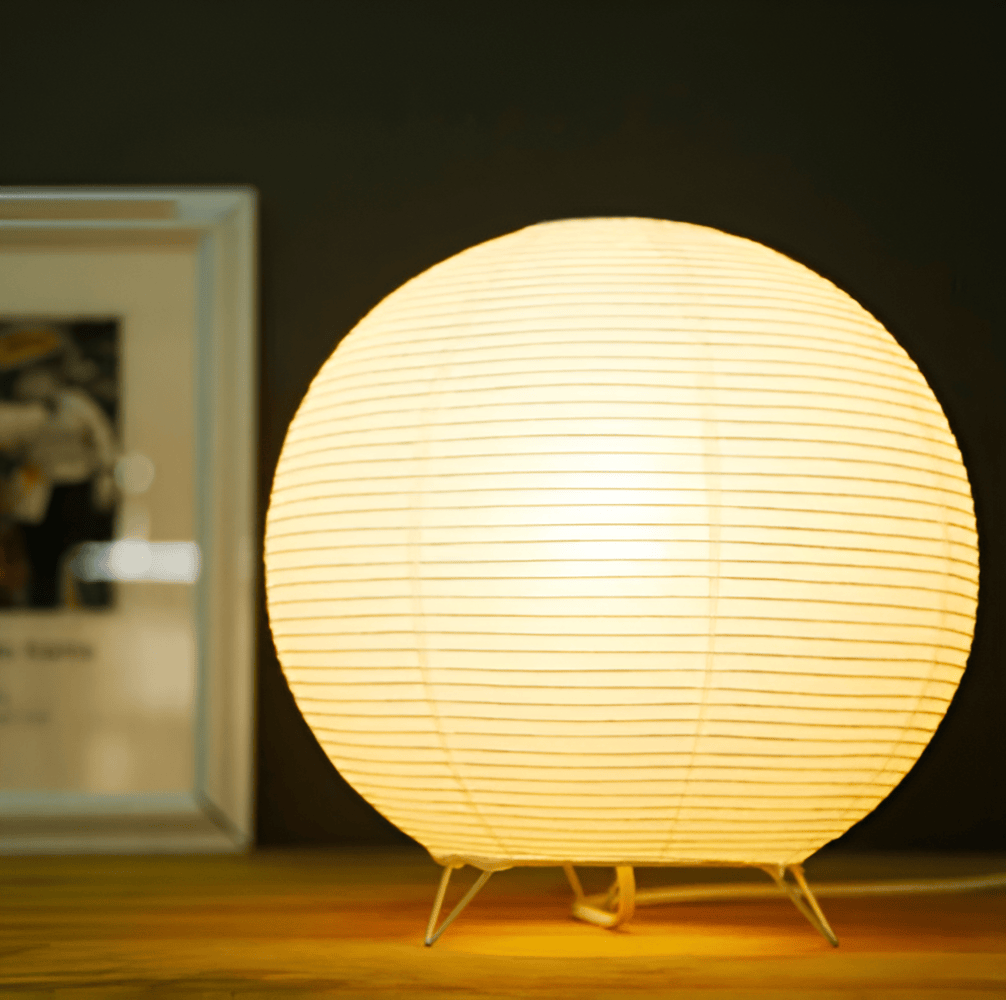 Retrochic Lampa - Rispapperslampa med Japansk Elegans