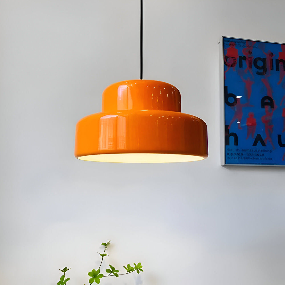 Retro Orange E27 Pendellampa - Stilig LED Hänglampa för Matrum, Bar och Kök Dekor