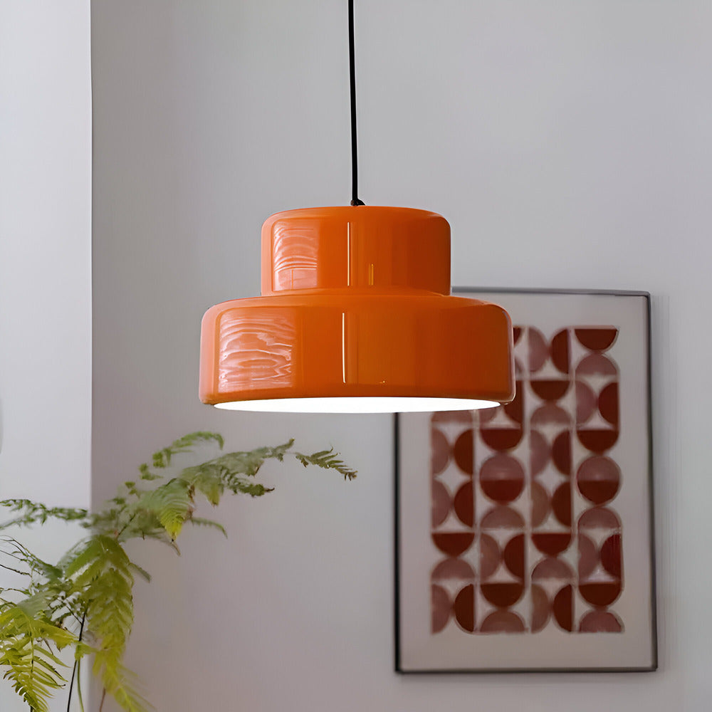 Retro Orange E27 Pendellampa - Stilig LED Hänglampa för Matrum, Bar och Kök Dekor