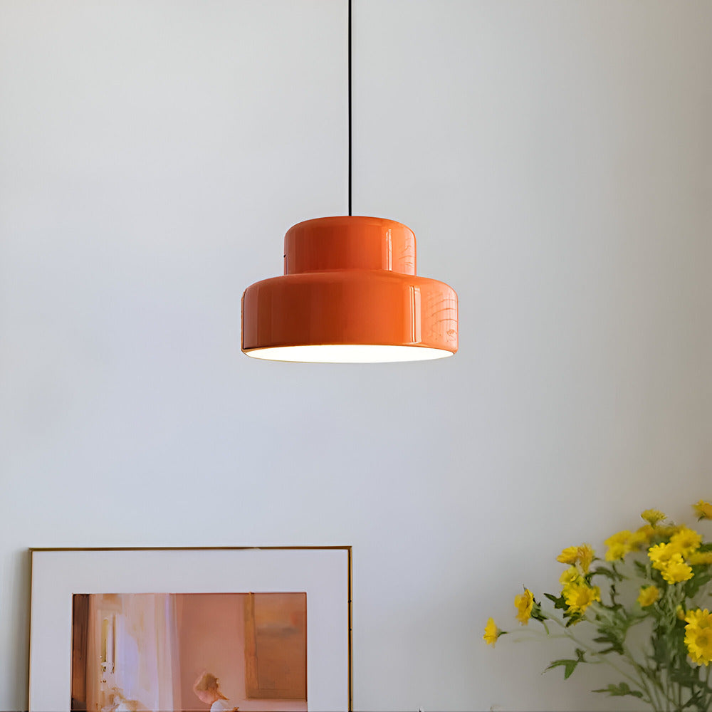Retro Orange E27 Pendellampa - Stilig LED Hänglampa för Matrum, Bar och Kök Dekor